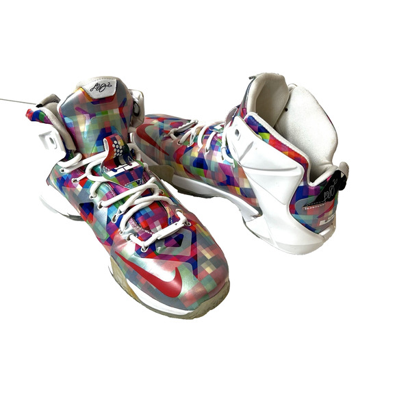 Nike LeBron 12 XII EXT Prism Finish Your Breakfast Men's Sz 9 Sneaker 748861-900 - Picture 4 of 11